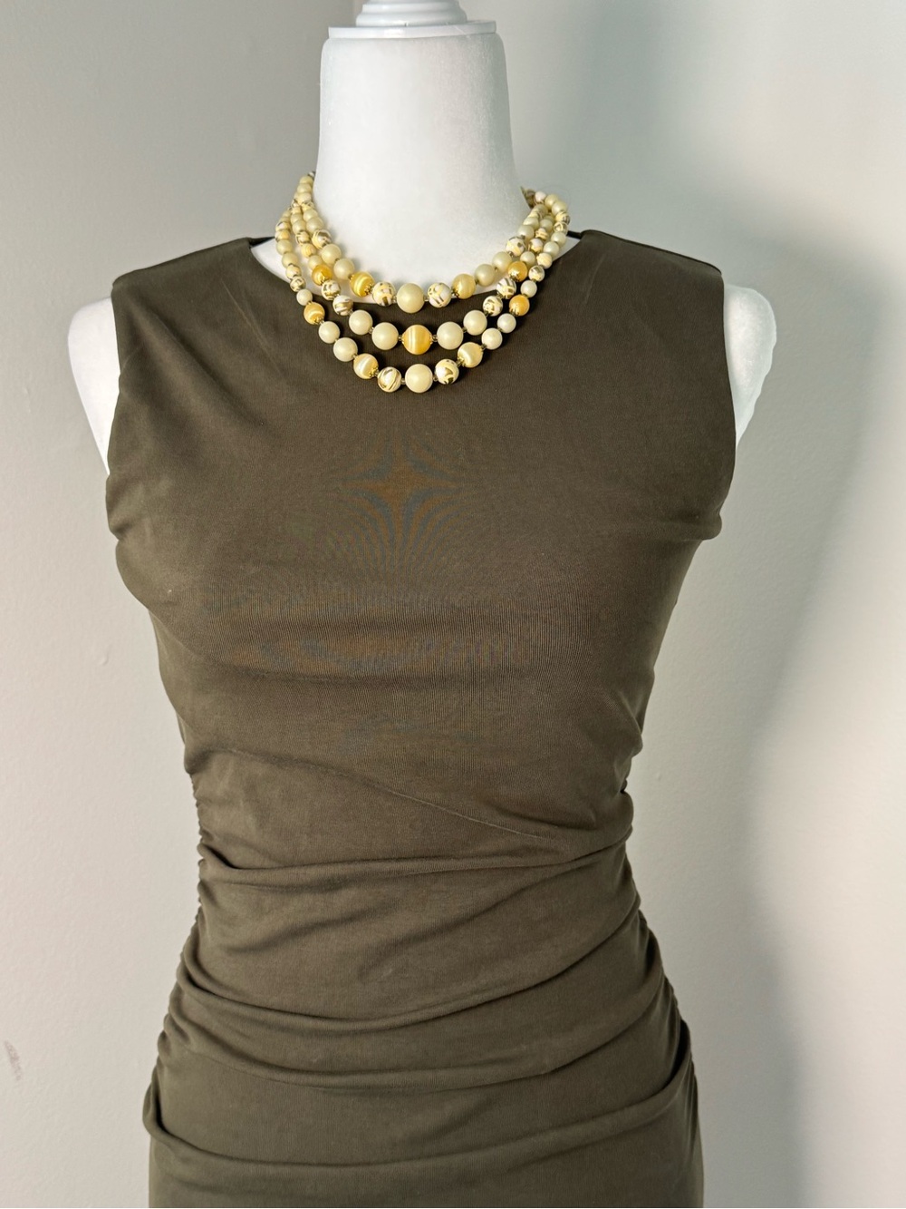 Veronica Beard Olive Green Sleeveless Midi Dress - Picture 7 of 13